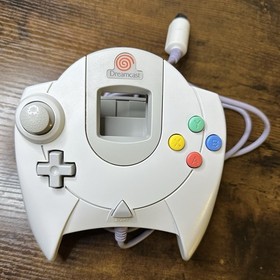 Sega Dreamcast Console W/ Controller & Wires (Tested/Read Description) - White 
