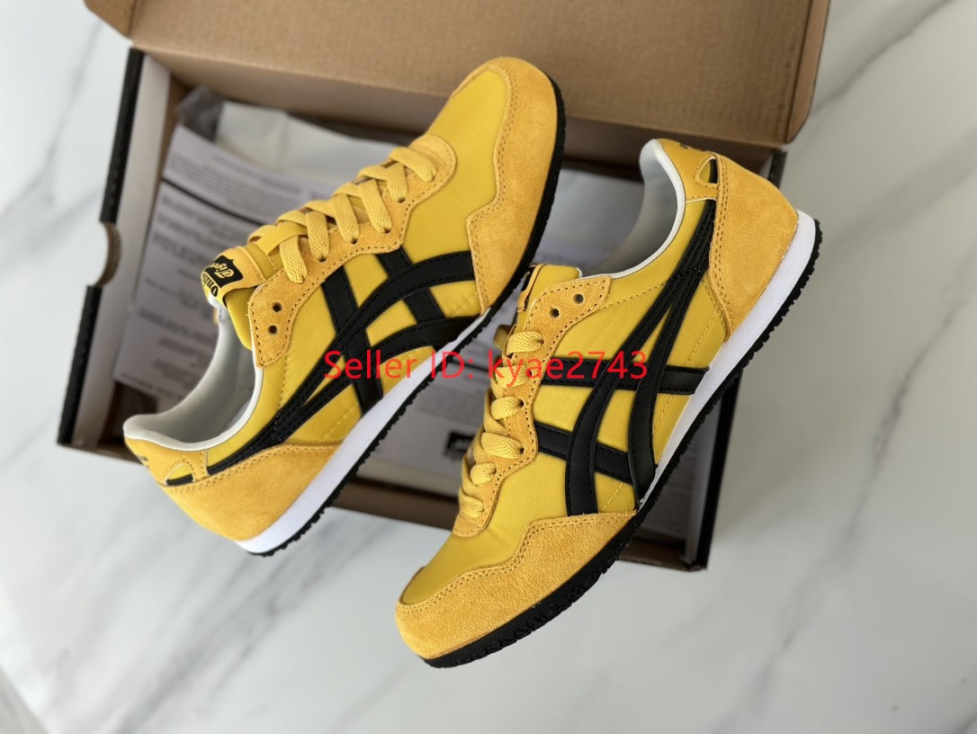Retro Onitsuka Tiger SERRANO Mens Womens Sneakers Yellow/Black