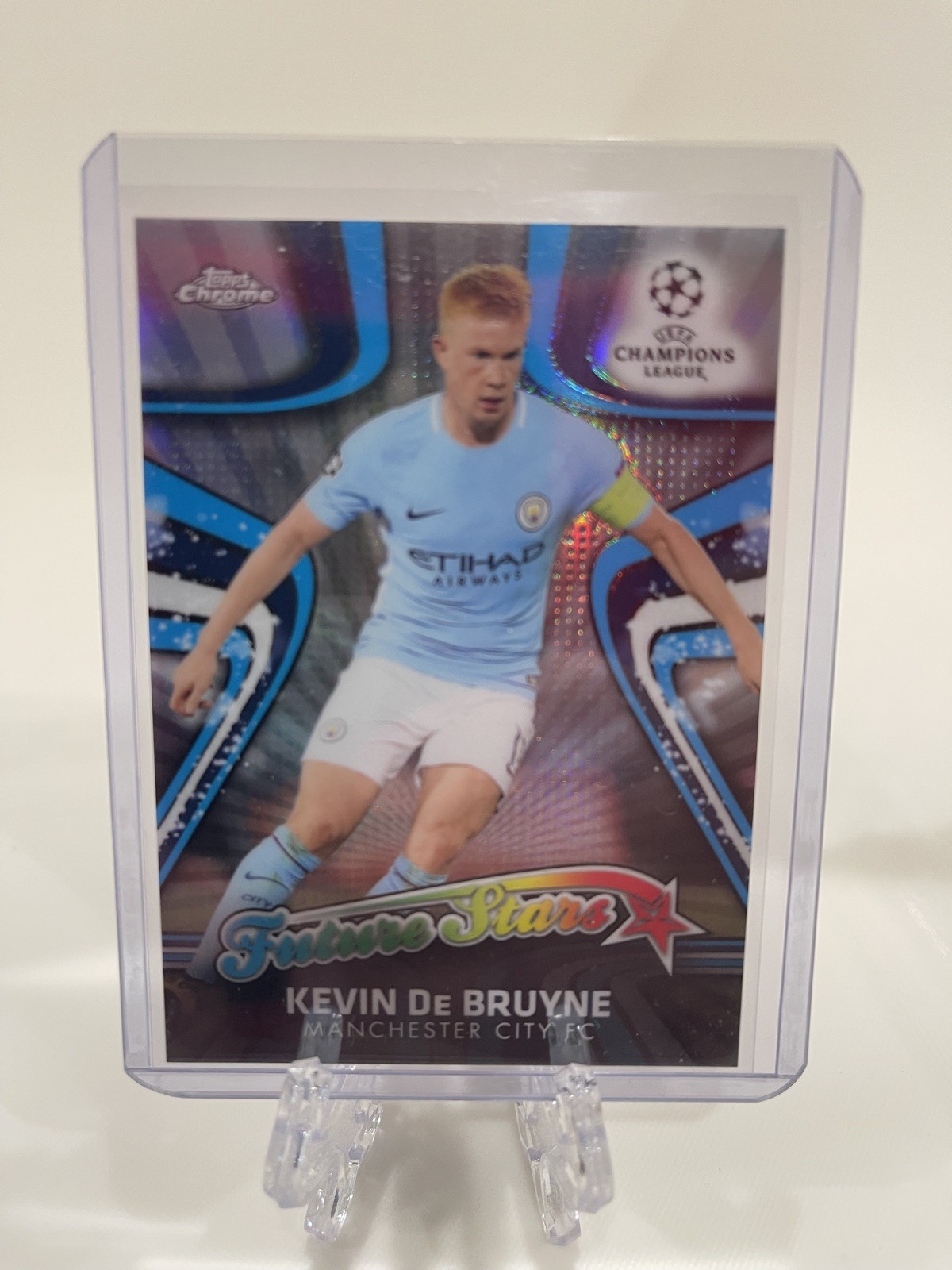 Kevin De Bruyne Future Stars 2017-18 Topps Chrome UEFA UCL FS-KDB Holo Refractor