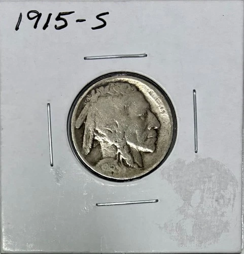 1915-S Buffalo Nickel, Good+ Details, Polished, Better Date!