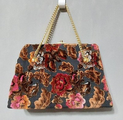 Dova colorful tapestry purse with chain strap flat bottom