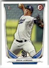 2014 Bowman Draft #DP64 Zech Lemond 1st San Diego Padres Baseball
