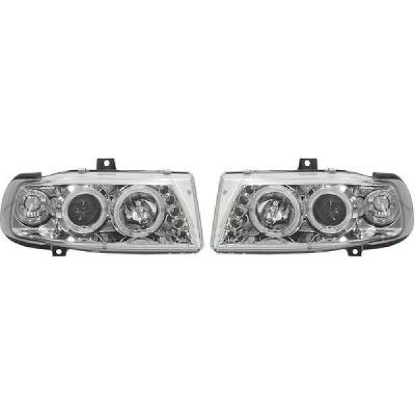 Scheinwerfer Passend FüR Set Seat Ibiza Baujahr 93-99 Klarglas/Chrom-image