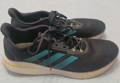Adidas Supernova+ Plus Running Jogging Shoes size 11.5 Black Teal EUC