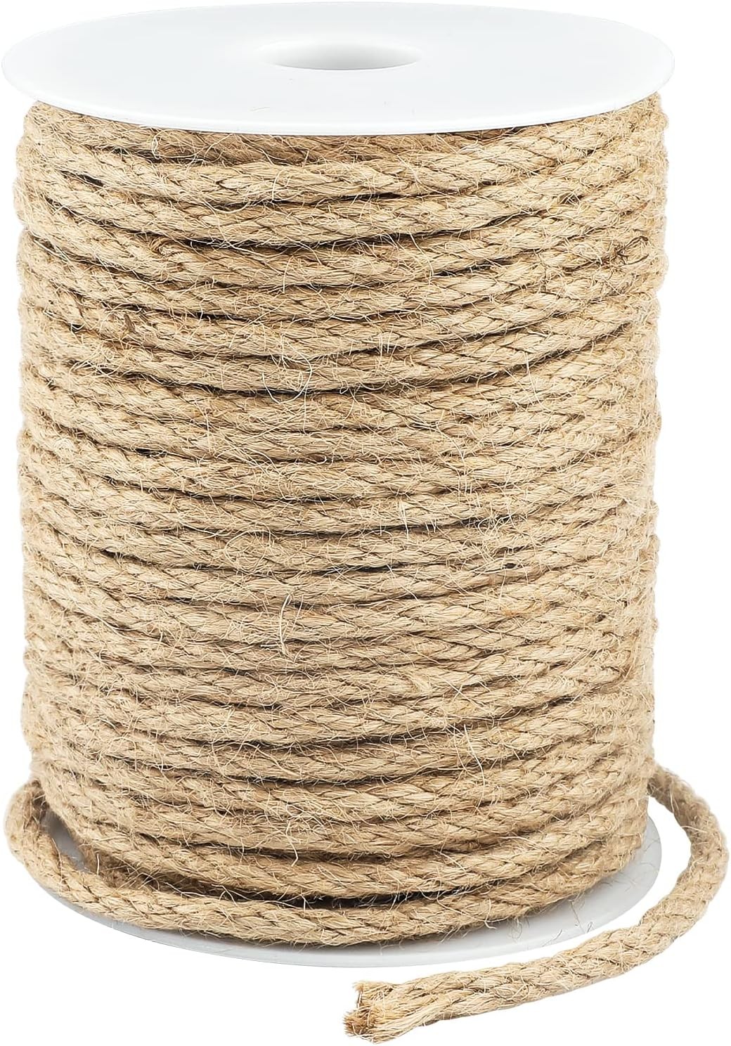 KINGLAKE 30m Garden Jute Rope Cord 6mm Hemp Rope String Thick Brown Twine for C