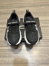 Under Armour Boys Kids Assert 10 Alternate Closure Black/White Sz13 K Brand New