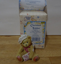 Cherished Teddies From My Heart Boy Bear Sitting with Love Letter Valentines Day