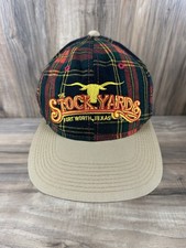 Vintage Plaid The Stockyards Fort Worth, Texas One Size Fits All Hat