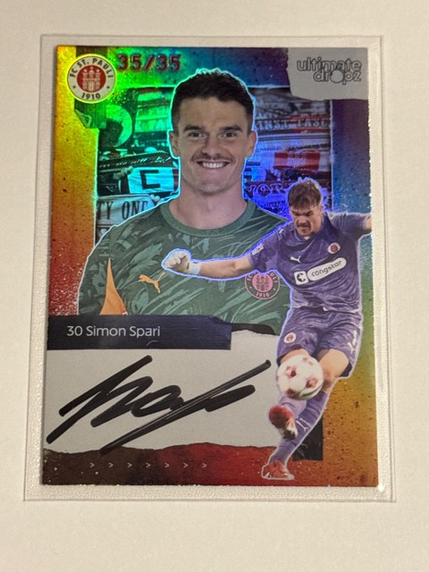 Ultimate Dropz - FC St. Pauli - Simon Spari - On Card Auto - Green /35