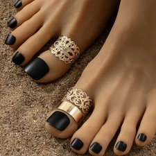 Women's Bohemia Hollow Opening Foot Ring Set Adjustable Foot Accessories Alloy