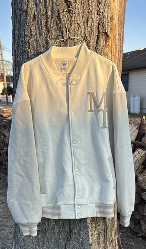 OFF WHITE Giacca ragazzo Lie Varsity donna taglia L XL cherubino bianco sporco bomber