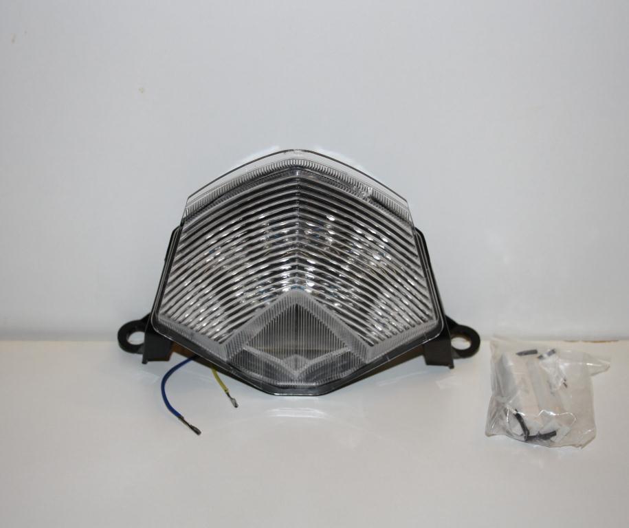 Feu de signalisation LED Kawasaki ZX10R Z750 en polycarbonate premium teinté noir