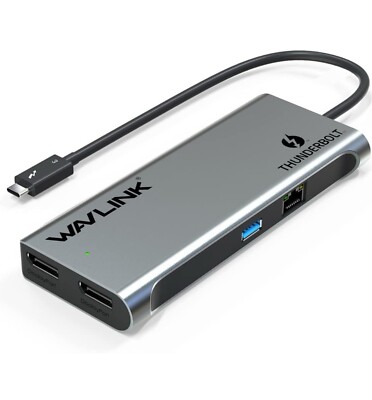 WAVLINK Thunderbolt 3 Mini Docking Station with 40Gbps Data Transfer, Thunderbol