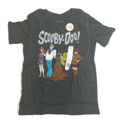 Jumping Beans Scooby-Doo Fred Velma & Shaggy Short Sleeve T-Shirt Gray Size 7