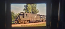 XMY17 TRAIN ENGINE LOCOMOTIVE 35MM SLIDE N&W 2912 MANHATTAN, IL 1989