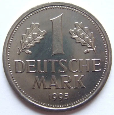 Münze Bundesrepublik Deutschland 1 Deutsche Mark 1995 J in fast Stempelglanz - Bild 1 von 2