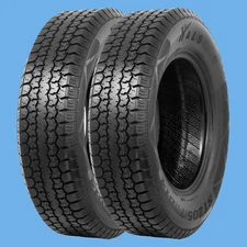 Set 2 Premium ST205/75D14 Trailer Tires 205 75 14 Heavy Duty 6Ply Load Range C