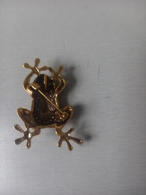 Broche Chenille En Métal Doré émaillé - Superbe Pièce Unique - Neuf Sans Emballage