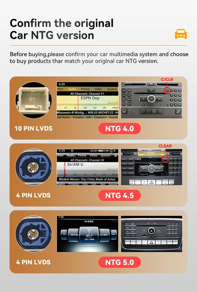 32GB For Mercedes Benz E Class W212 E300 E350 2015 Carplay 10.25'' Car Radio GPS - Image 4 of 4