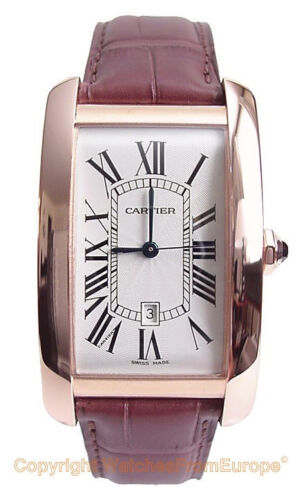 NEW Rare CARTIER Tank Americaine 18kt RG Automatic W2609156 Box/Paper/Warranty  - Picture 1 of 5