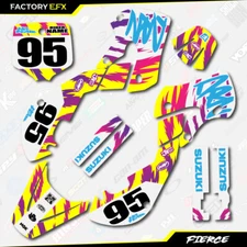 Retro Yellow Fierce Graphics Kit fits Suzuki DRZ110 DRZ 110 All years Decal 