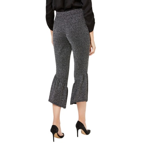 INC NEW Women's Regular Mid Rise Metallic Pull On Ankle Flare Pants TEDO - Picture 2 of 2