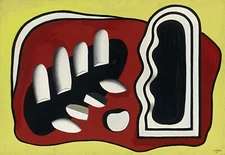 FERNAND LEGER Art Poster Print or Canvas Print "COMPOSITION AU FOND JAUNE"