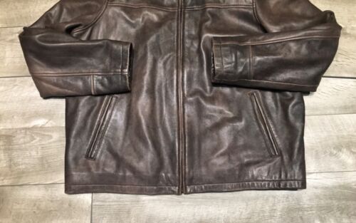 Mens Kenneth Cole Reaction Leather Car Motorcycle Riding Coat Jacket Size XL - Picture 3 of 13