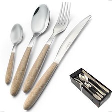 Confezione salvaspazio 24 pezzi vero pino, acciaio 18.0 nickel free, manicatura