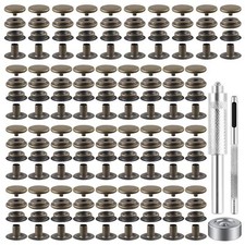 72 Pieces 15MM Snap Fastener Kit Tool Snap Button Kit Snaps for Leather Snaps