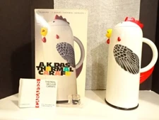 A.K. DAS KAMENSTEIN TEABIRD ROOSTER CHICKEN HEN THERMAL CARAFE PITCHER KETTLE NB