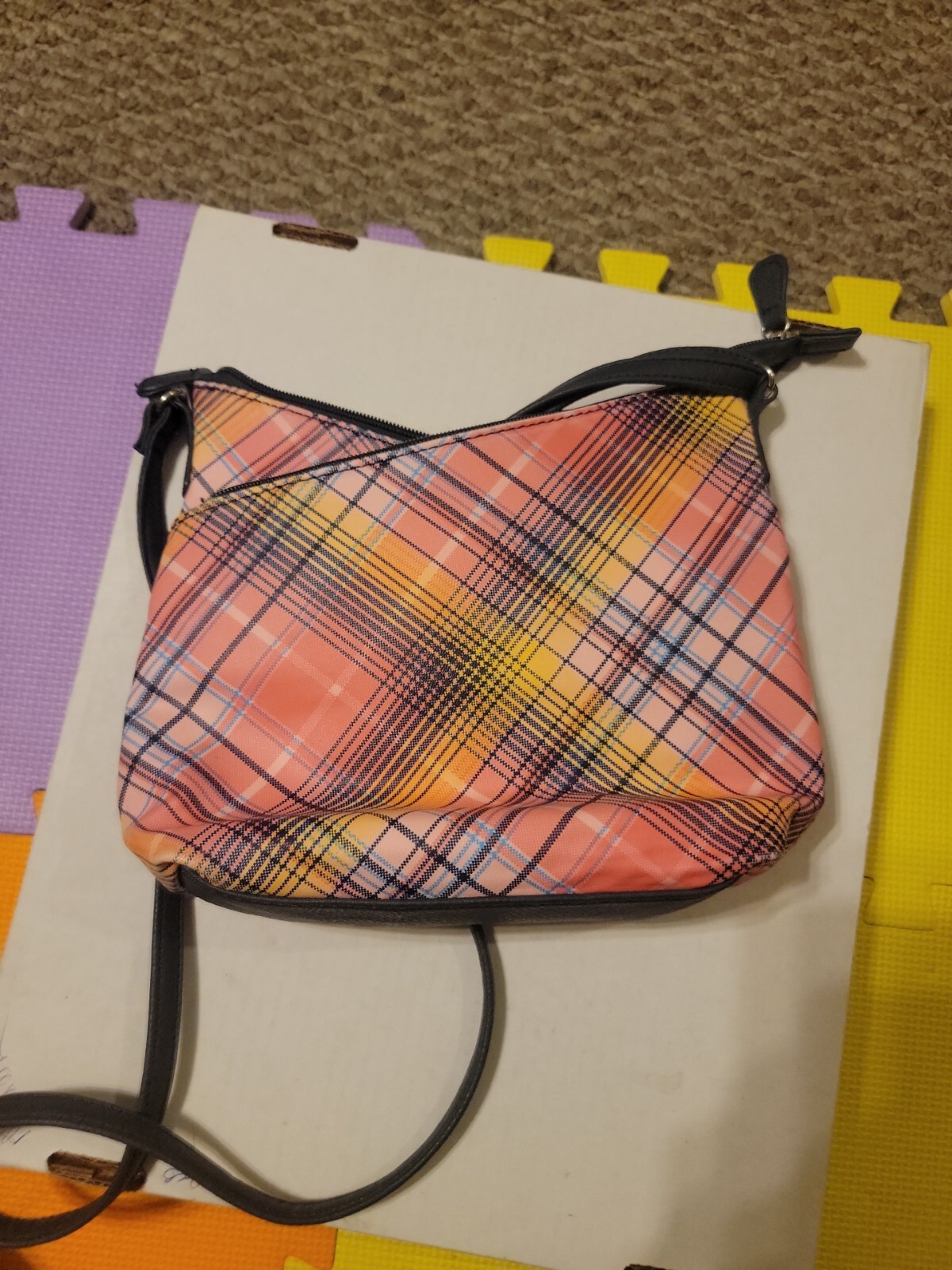 MultiSac Shoulder Bag/Crossbody Purse Pink Yellow Blue Multicolors eBay