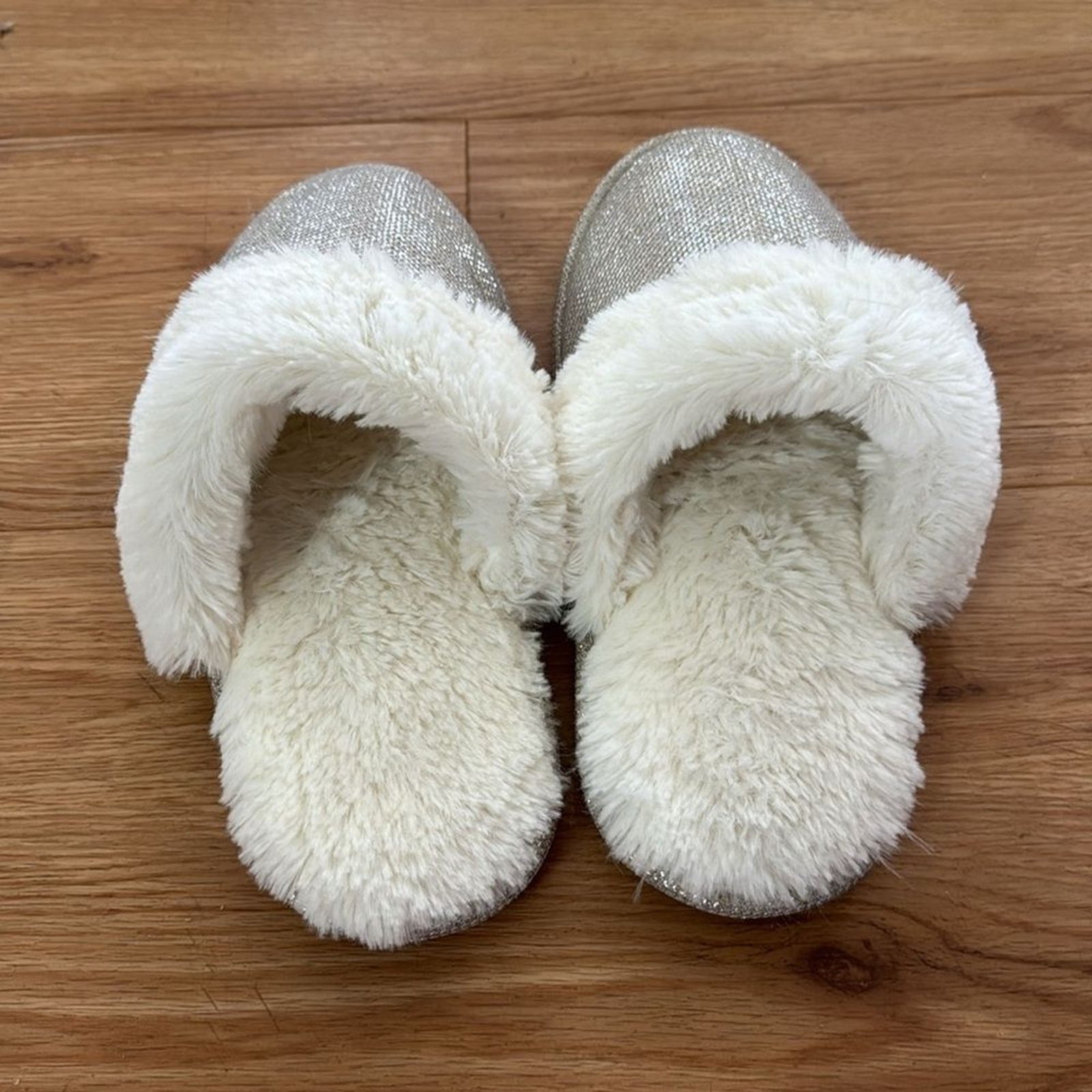 PANTOFOLA D’ORO INC International Concepts Pantofole Pelliccia Media 7 8 Oro Crema Slip On Casa Nuove