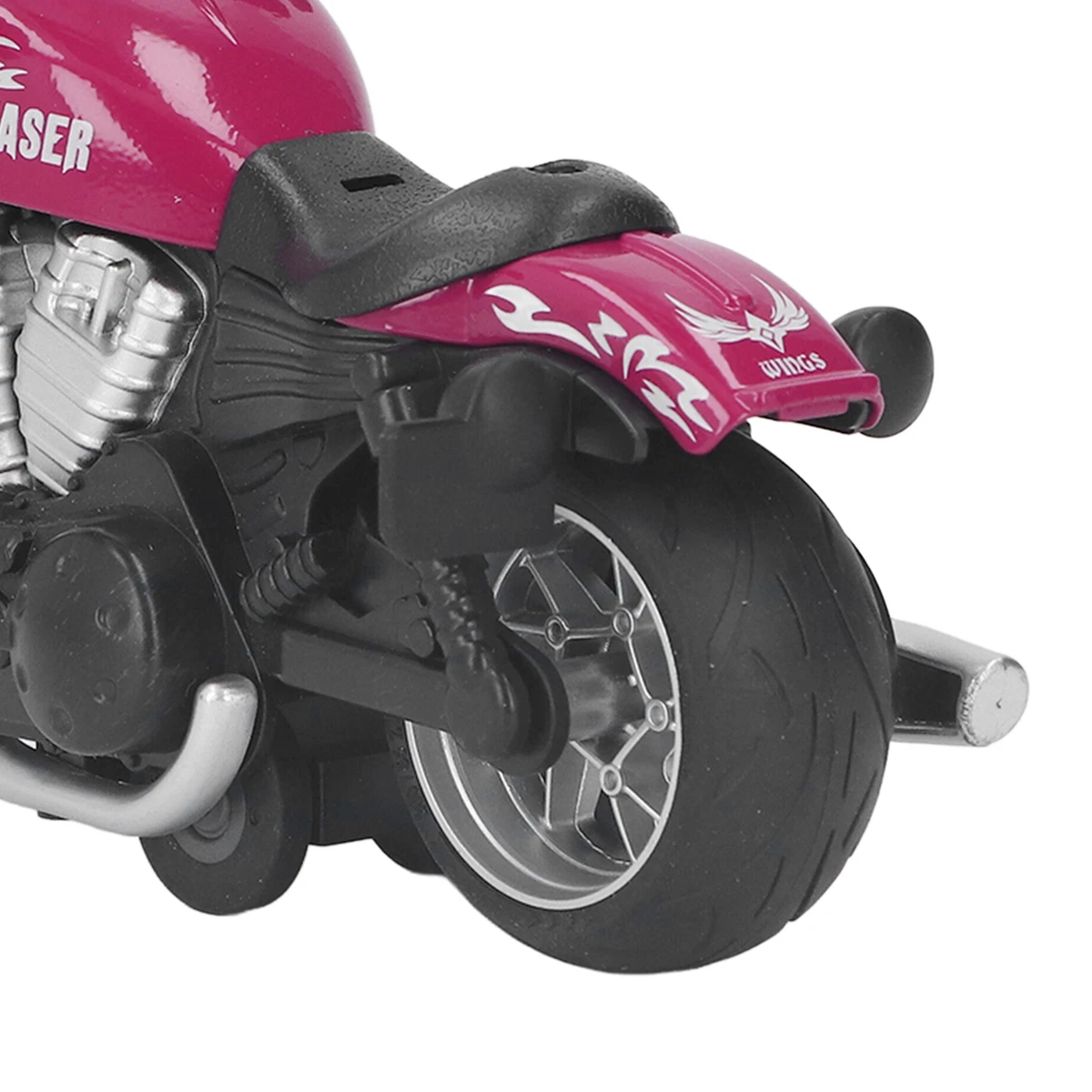 Purple Motorcycle Model Toy Beautiful Appearance Alloy Sound Retractable