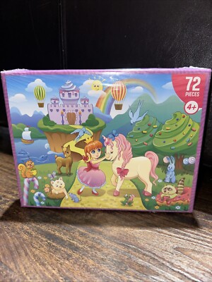 Brand New Home Worthy Princess And Unicorn 72 Piece Puzzle Ages 4+