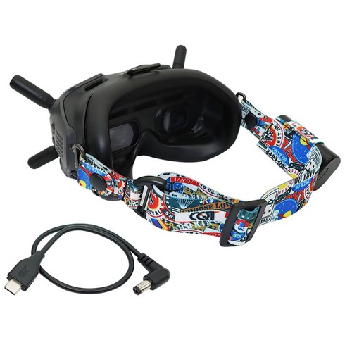 Elastic Head Strap Elastic Band Headband w/ 30cm Cable for DJI FPV Goggles V2 - Picture 8 of 20