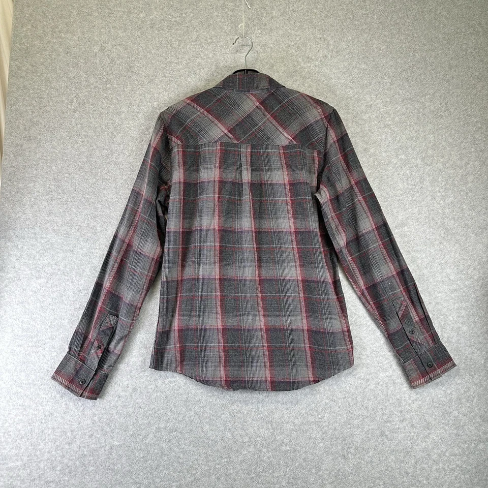 DC Shoes Shirt Men's SP Black Plaid Long Sleeve Button Down Skateboard Pockets - Image 4 of 4