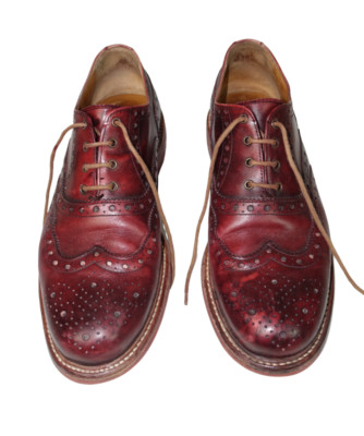 £279 BERWICK 1707 OXBLOOD BROGUE COMMANDO SOLE SPANISH MADE UK 8 IT 42 LEATHER