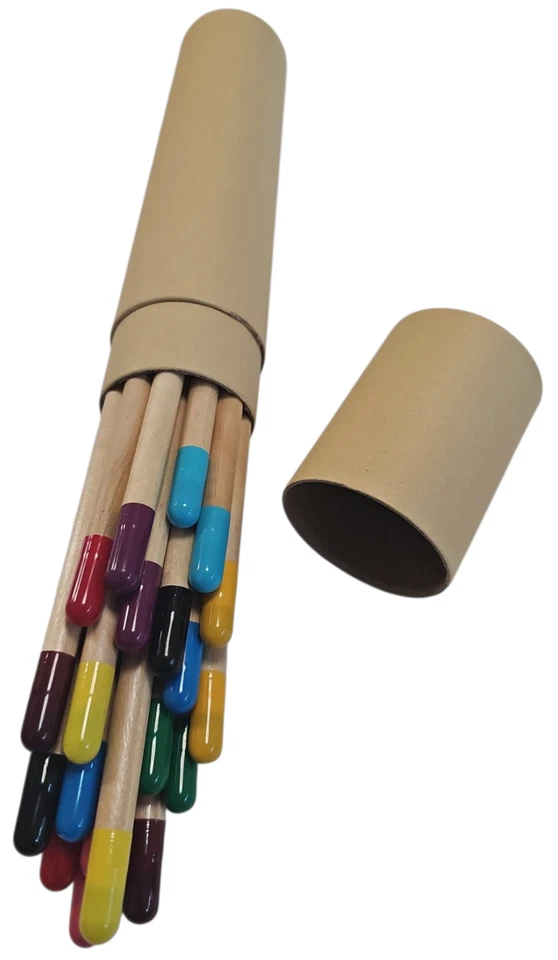 Set 60 Matite Pastelli Colorati Piantabili con Nome Seme Inciso Educativi Green - Immagine 3 di 4