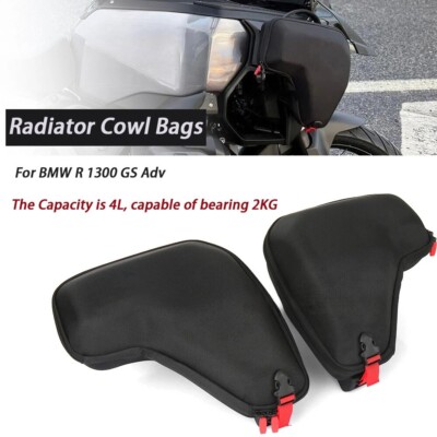 Motorcycle Radiator Cowl Side Bags For BMW R 1300 GS Adventure 2024+ - 4L Storage, Waterproof Pocket