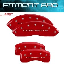 Mgp 13007scv5rd Set Of 4 Red Caliper Covers For 1997-2004 Chevrolet Corvette C5