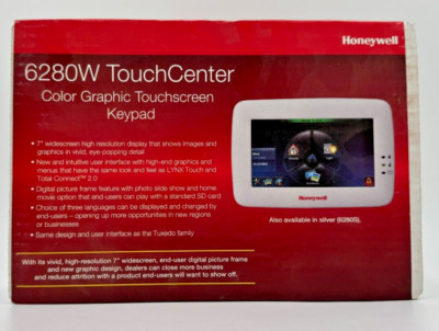 Honeywell 6280W Touchcenter Color Graphic Touchscreen Alarm Keypad - White