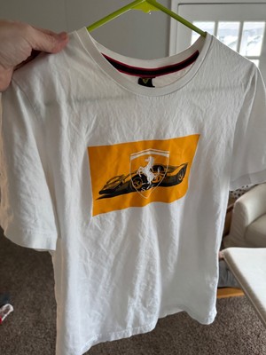 Puma Ferrari T Shirt Mens Size medium White Car Racing