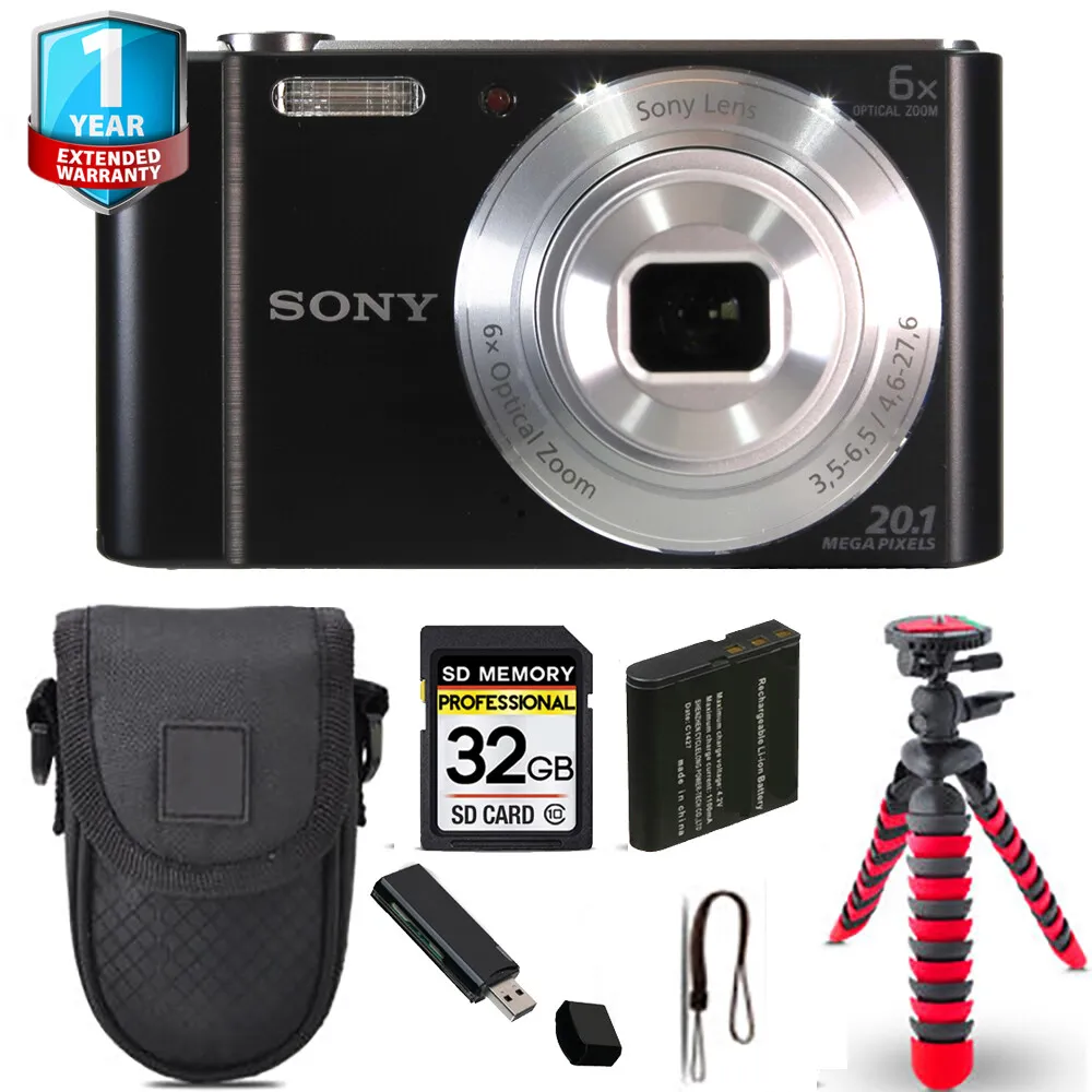 Sony Cyber-shot DSC-W810 Digital Camera + Tripod + Case+ 1 Yr