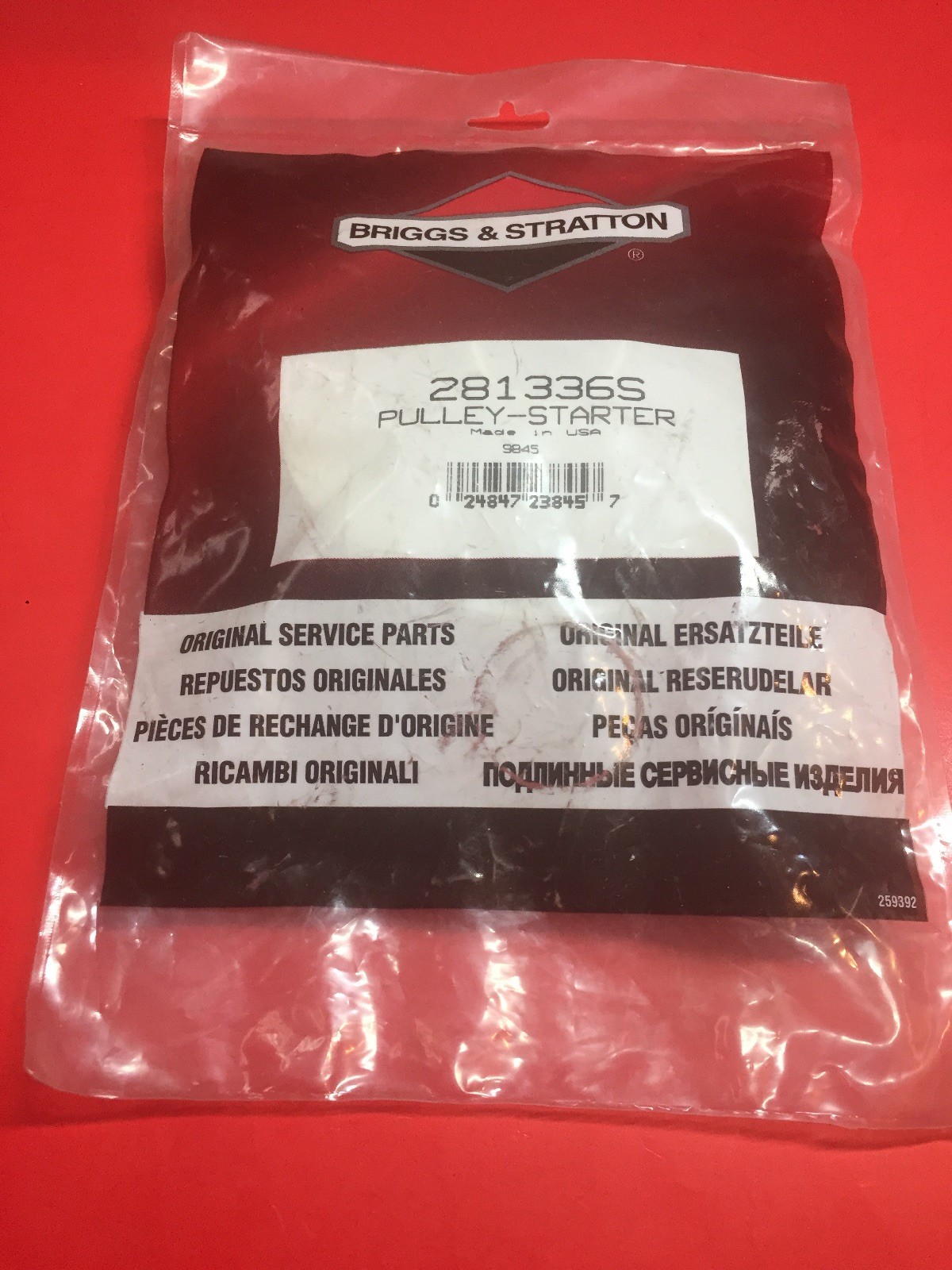 GENUINE BRIGGS AND STRATTON STARTER ROPE ROTOR REWIND PULLEY 281336 NEW ...