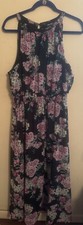 Nine West Maxi Dress Black Floral Size 16