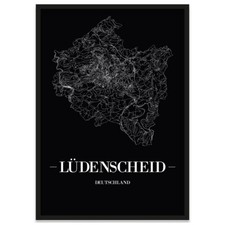 JUNIWORDS Stadtposter, Lüdenscheid, Schwarz,...