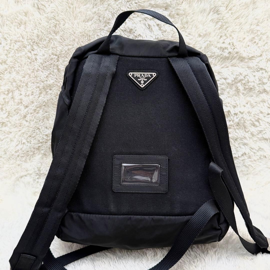 PRADA RRADA backpack triangular logo tessuto blac… - image 3