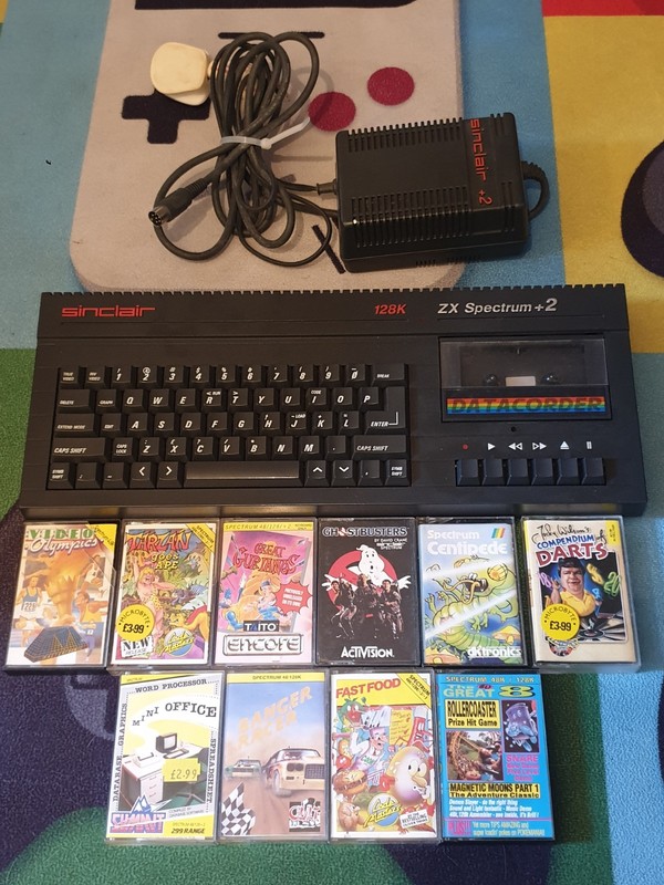 Sinclair ZX Spectrum 128K Plus 2 : With 17 Games - Black Version Console