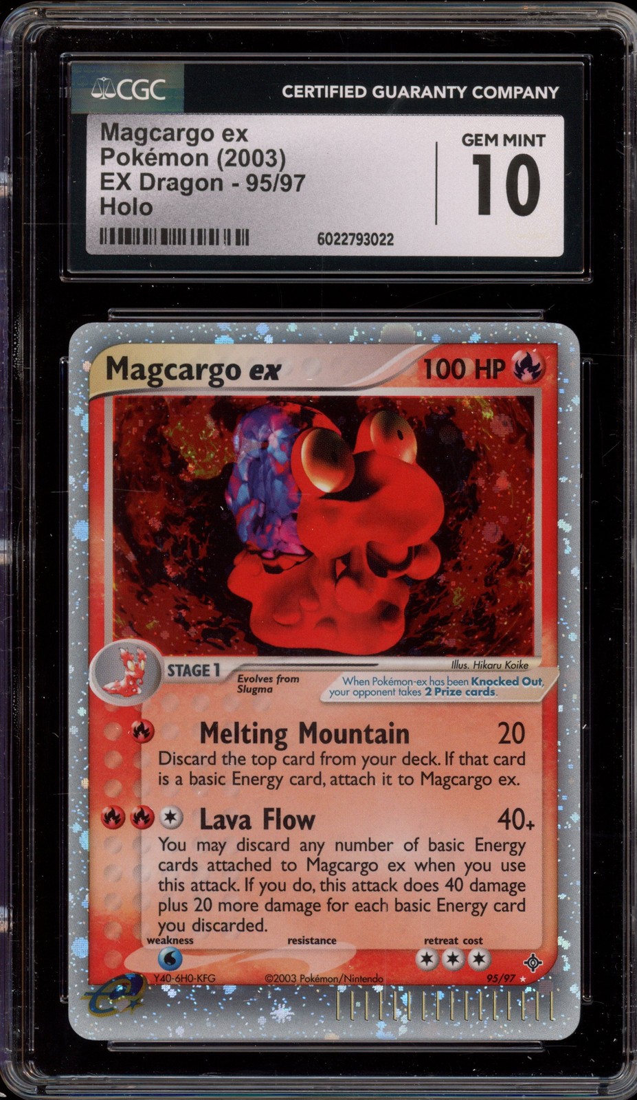 Pokemon Magcargo ex EX Dragon Ultra Rare #95 CGC 10 Gem Mint